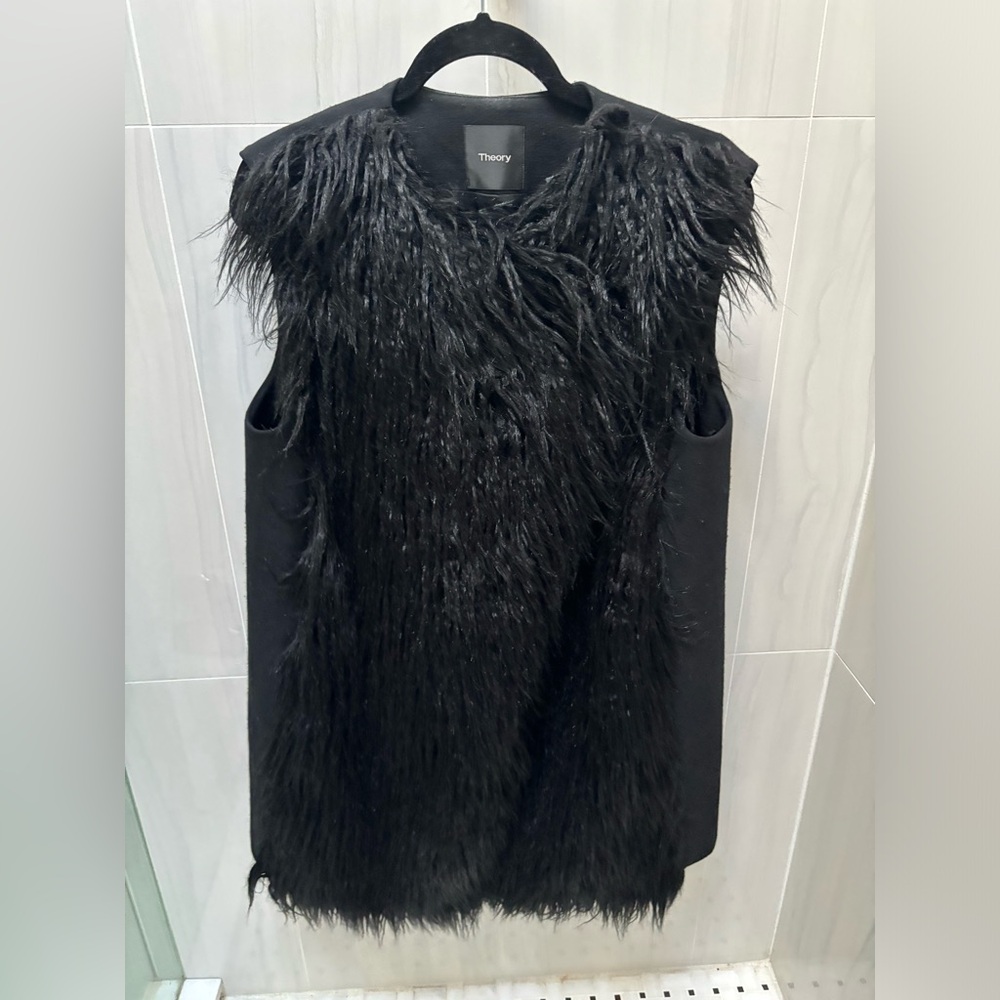 Theory Faux fur lined vest